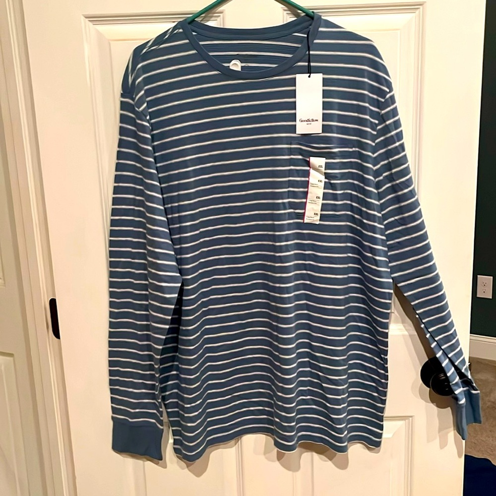 Men’s Goodfellow & Co. Long Sleeve Pocket Tee Shirt Size XXL